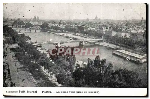 Paris Ansichtskarte AK La Seine Vue prise du Louvre