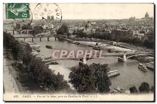 Paris Ansichtskarte AK Vue sur la Seine prise du pavillon de Flore