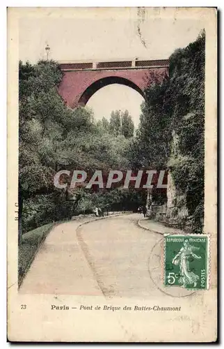 Paris Ansichtskarte AK Pont de brique des Buttes Chaumont