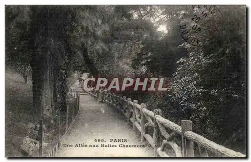 Paris Cartes postales Une allee aux Buttes Chaumont