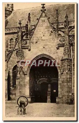 Ansichtskarte AK Guerande Le porche de la collegiale St Aubin