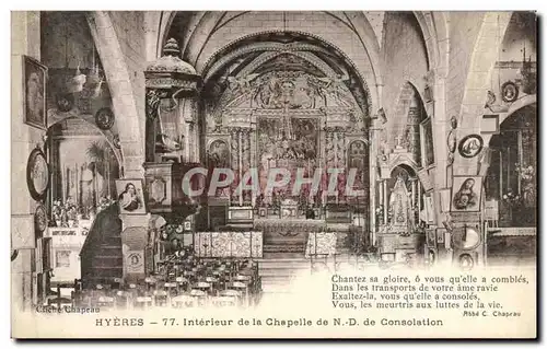 Ansichtskarte AK Hyeres Interieur de la chapelle de ND de Consolation