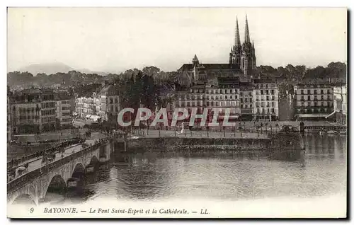 Cartes postales Bayonne Le pont St Esprit et la cathedrale