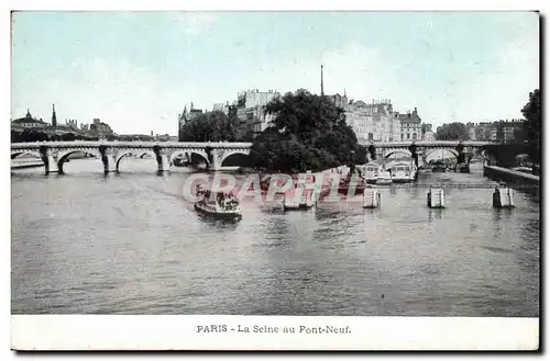 Paris Cartes postales La Seine au pont neuf