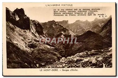 Cartes postales Le Mont Dore Gorges d&#39enfer