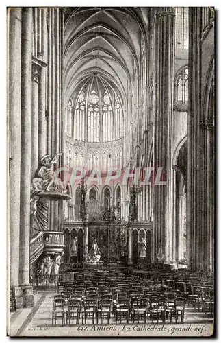 Cartes postales Amiens La cathedrale Grande nef