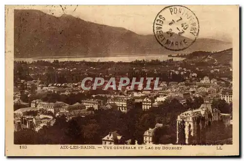 Cartes postales Aix les Bains Vue generale du lac du Bourget