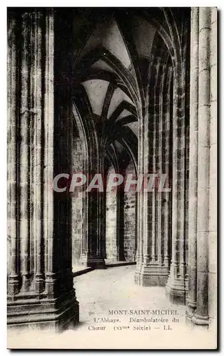 Cartes postales Mont Saint Michel L'abbaye Deambulatoire du choeur