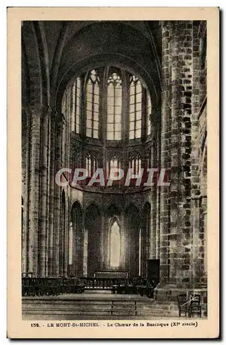 Ansichtskarte AK Mont Saint Michel Le choeur de la basilique