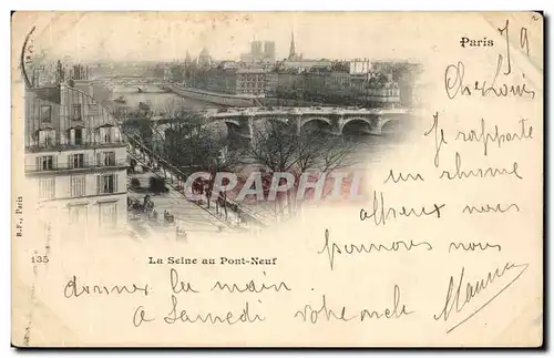 Paris Cartes postales La Seine au pont neuf