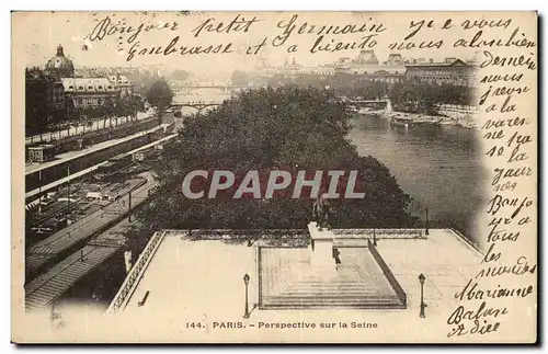 Paris Ansichtskarte AK Perspective sur la Seine