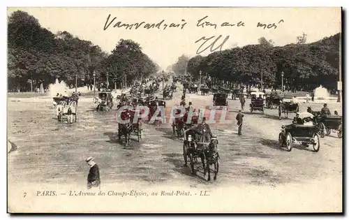 Paris Ansichtskarte AK Avenue des Chaps Elysees au rond point