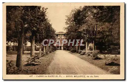 Cartes postales Cambo les Bains Hotel Bellevue vu du parc