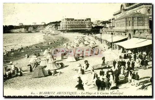 REPRODUCTION Biarritz La plage et le casino municipal