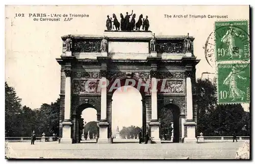 Paris Cartes postales Arc de Triomphe du carrousel