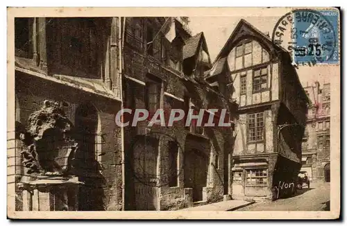 Cartes postales Rouen Vieilles maisons dans la rue St Romain