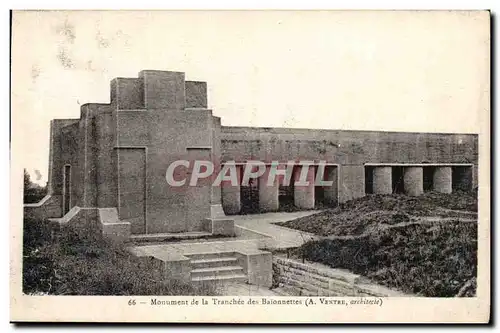 Cartes postales Monument de la tranchee des baionettes Militaria