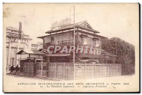 Paris Cartes postales Exposition internationale des Arts Decoratifs Le pavillon japonais Japanse Pavilion Japan
