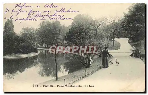 Paris Ansichtskarte AK Parc Montsouris Le Lac