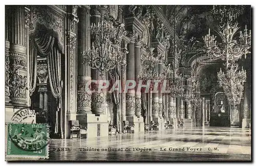 Paris Cartes postales opera Le grand foyer