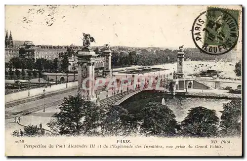 Paris Cartes postales Pont Alexandre III et esplanade des Invalides