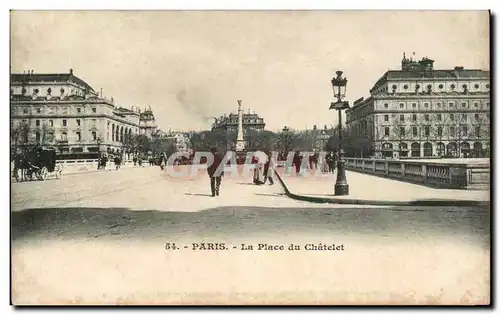 Paris Cartes postales La place du Chatelet