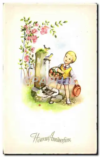 Cartes postales Fantaisie Enfant Heureux anniversaire