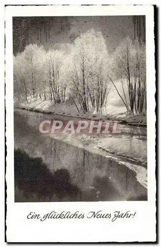 Ansichtskarte AK Nouvel an Paysage sous la neige