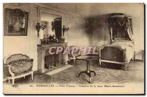 Ansichtskarte AK Versailles Petit Trianon Chambre de la reine Marie Antoinette