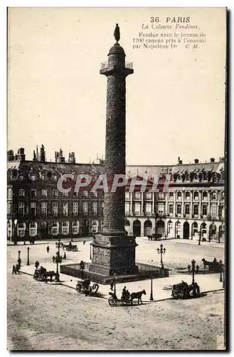 Cartes postales Paris La colonne Vendome