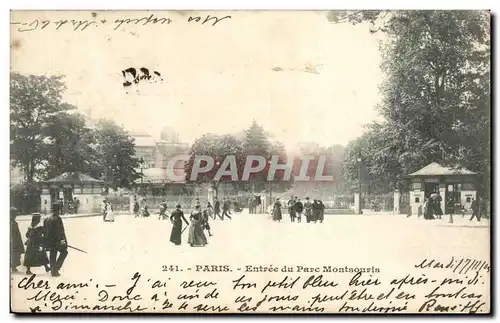 Cartes postales Paris entree du parc montouris