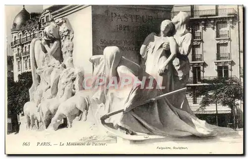 Cartes postales Paris Le monument de Pasteur
