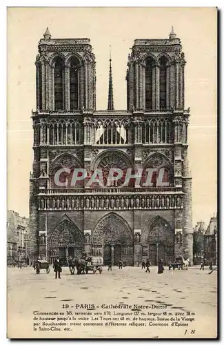 Cartes postales Paris Cathedrale Notre Dame