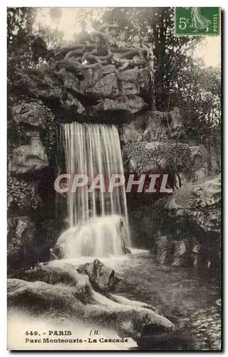 Cartes postales Paris Parc Montsouris la cascade