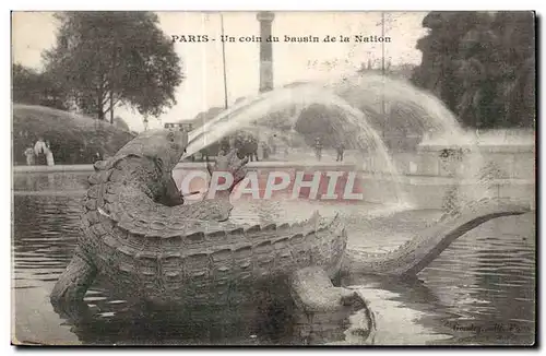 Ansichtskarte AK Paris Un coin du bassin de la Nation Lezard