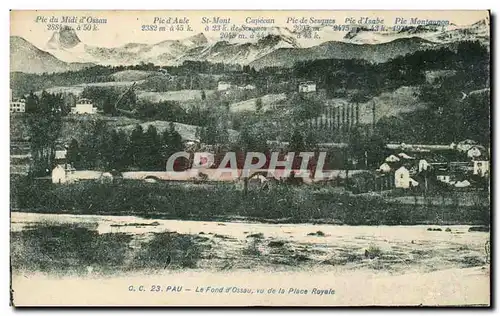 Pau Cartes postales Le fond d&#39ossau vu de la place royale