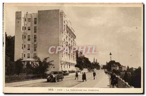 Pau Cartes postales Le boulevard des Pyrenees