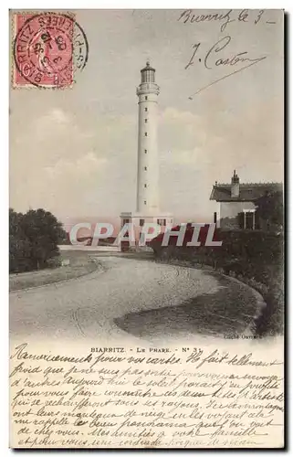 Ansichtskarte AK Biarritz Le phare lighthouse