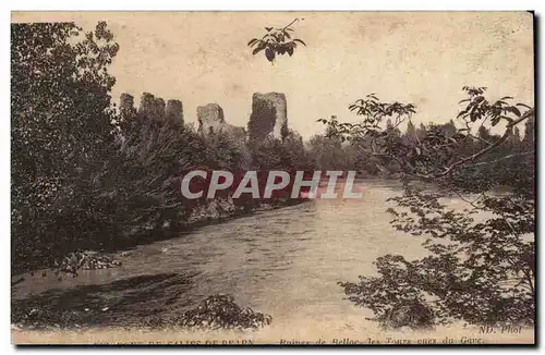 Cartes postales Environs de Salies de Bearn Ruines de Belloc vus du Gave