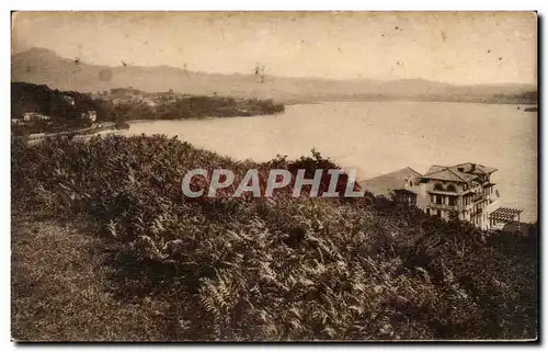 Cartes postales Hendaye Vue sur la baie et les montagnes espagnoles La Haya L&#39hotel Bidassoan