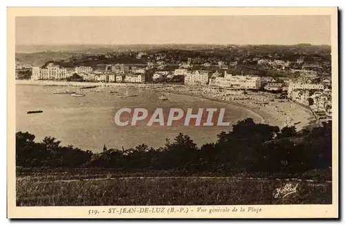 Cartes postales St Jean de Luz Vue generale de la plage