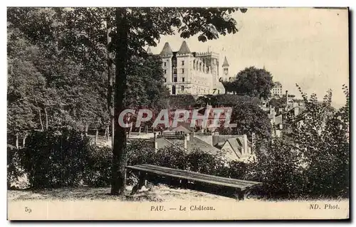 Pau Cartes postales Le chateau