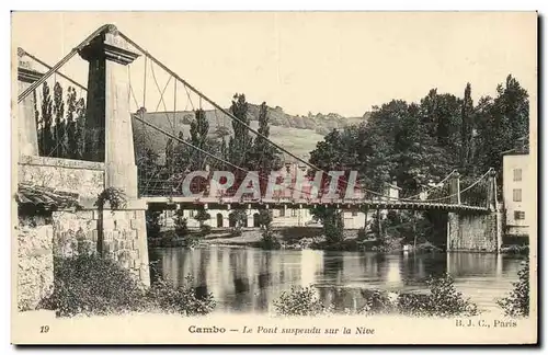 Ansichtskarte AK Cambo Le pont suspendu sur la Nive