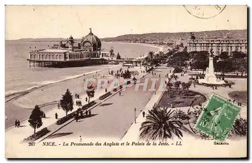 Ansichtskarte AK Nice la promenade des Angalis et le palais de la jetee