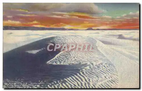 Cartes postales Evening shadows on the great White Sands a National Monument near Alamogorbo NM