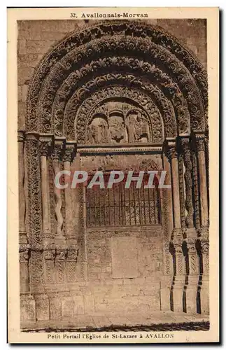 Cartes postales Petit portail de l'eglise de St Lazare a Avallon