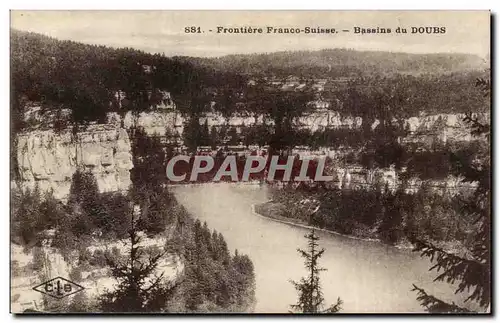 Cartes postales Frontiere Franco suisse Bassins du Doubs