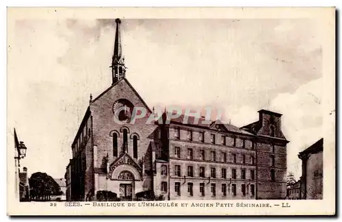 Cartes postales Sees Basilique de l'Immaculee et ancien petit seminaire