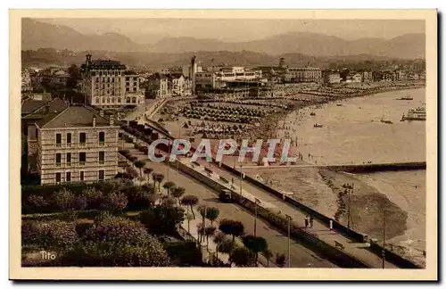 Cartes postales Saint Jean de Luz Vue generale de la plage Boulevard Thiers Les Pyrenees