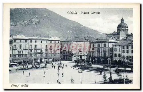 Cartes postales Italie italia Como Piazza CAvour